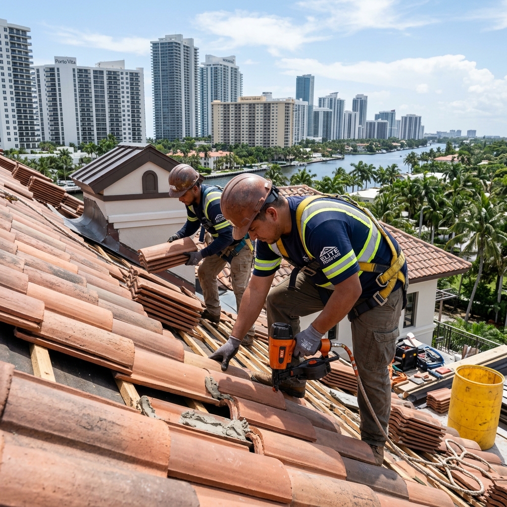 Roofing conditions and residential areas in Aventura Florida