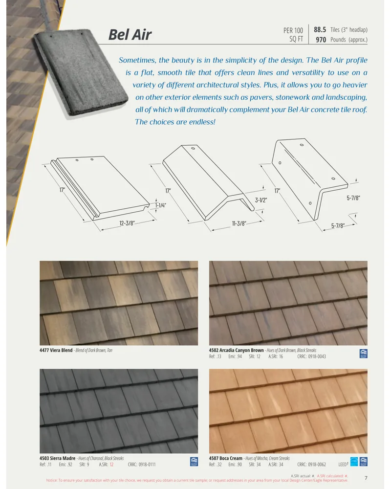 Eagle Bel-Air Flat Concrete Tile cover