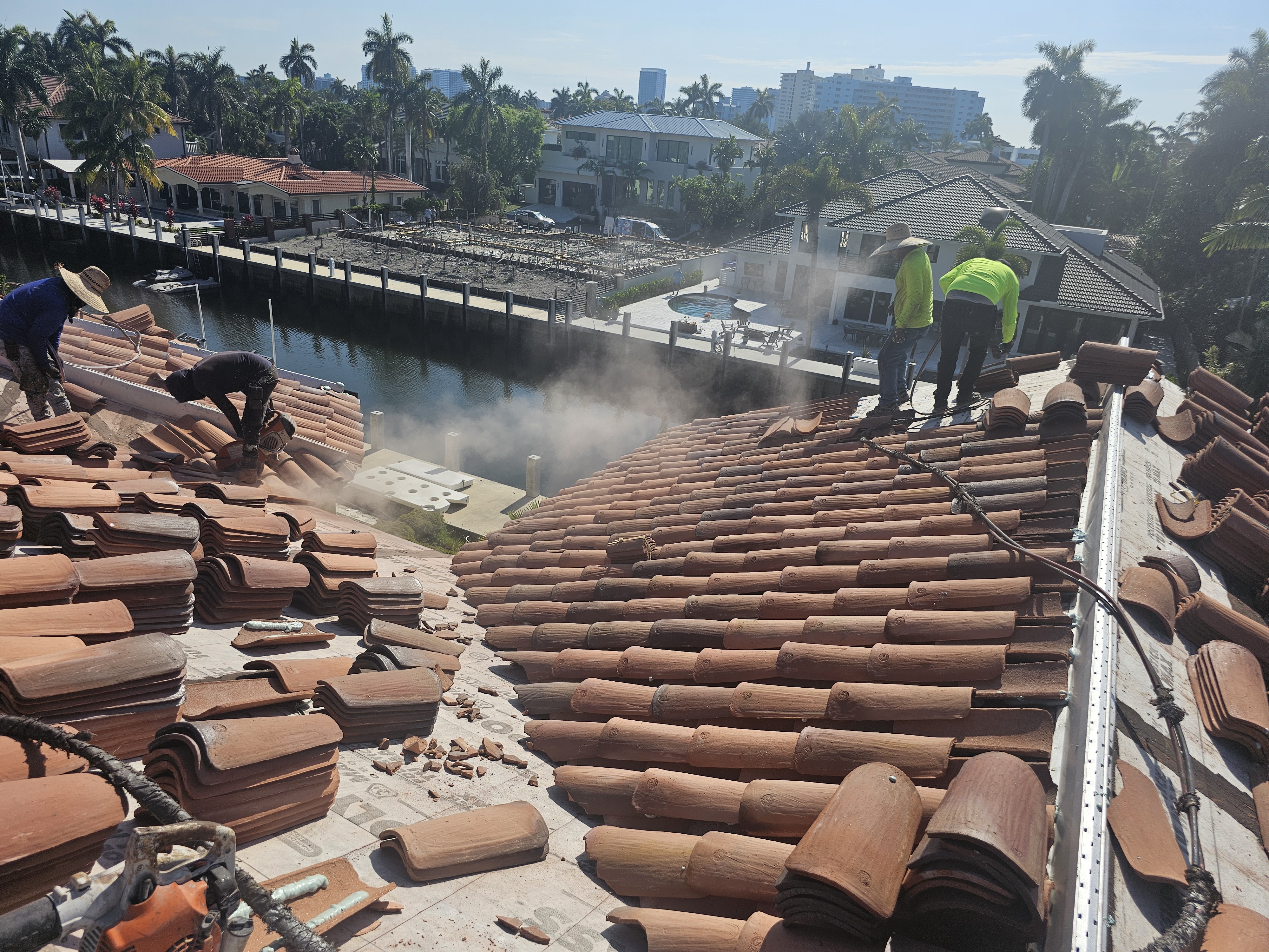 Tile roof installation in Fort Lauderdale by Planet Roofing