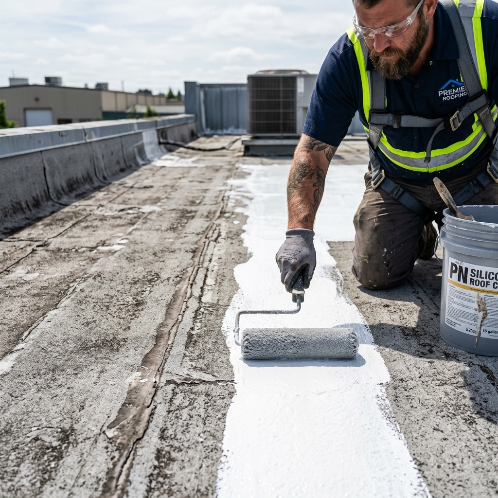 Comparison of white silicone roof coating restoration versus commercial TPO replacement
