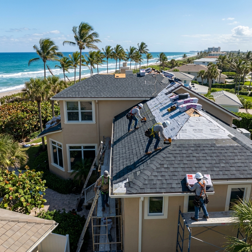 Roofing conditions and residential areas in Delray Beach Florida