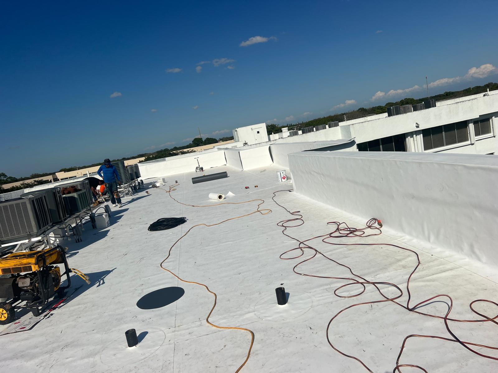 Finished commercial TPO roof