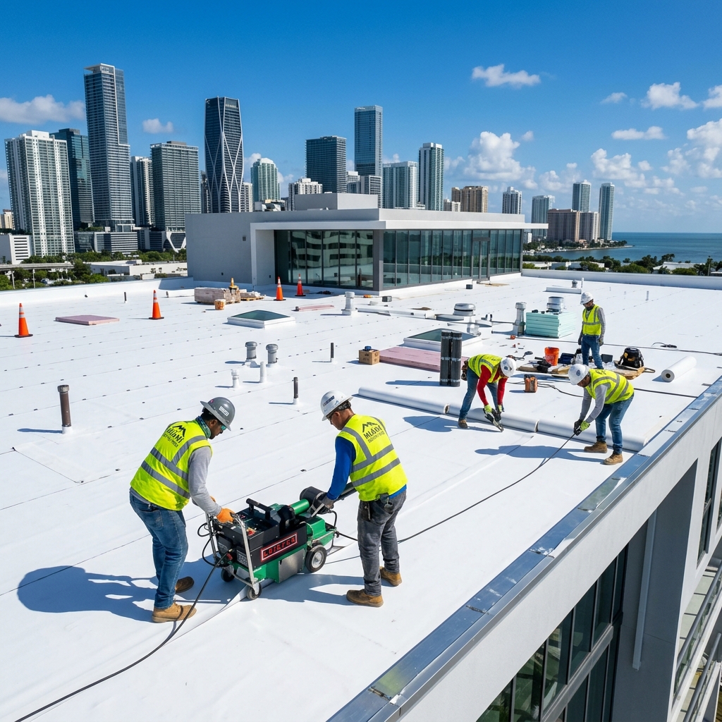 Roofing conditions and residential areas in Miami Florida