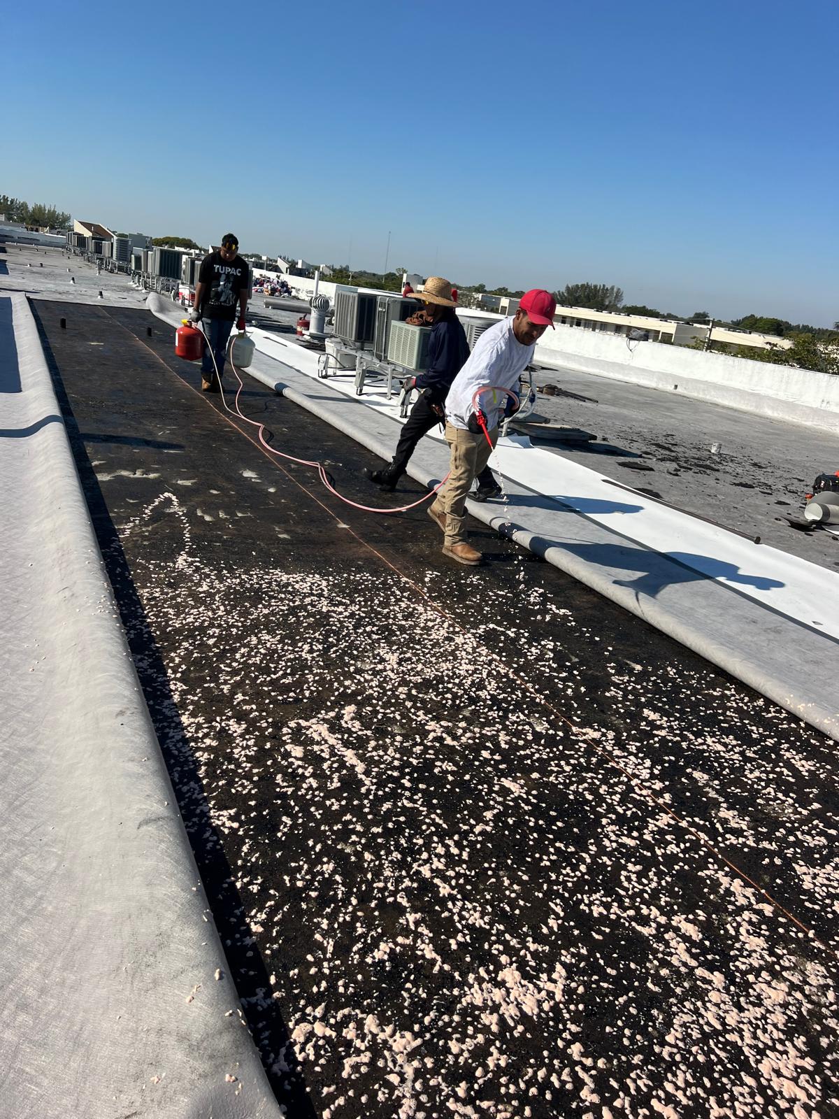 TPO roof in progress