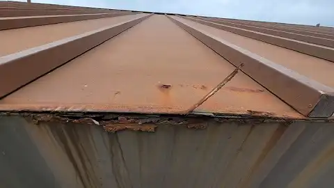 DAMAGED RUSTED METAL ROOF