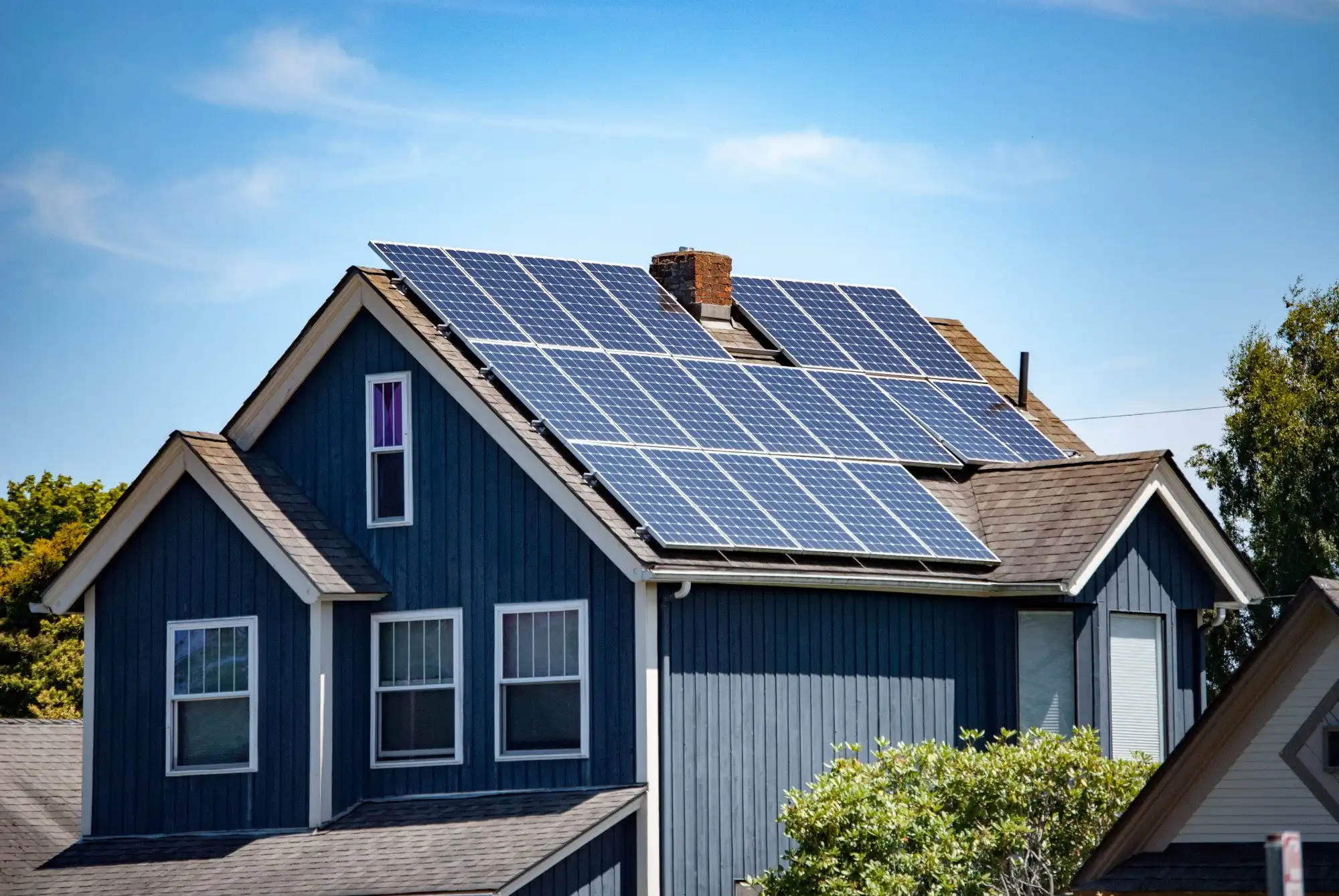 Solar Panels on a Roof