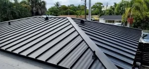 brown metal roof-standing seam