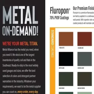 metal roof color catalog image
