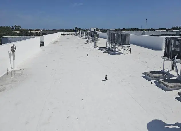 TPO roofing applied to a commercial building for durable, weather-resistant coverage.