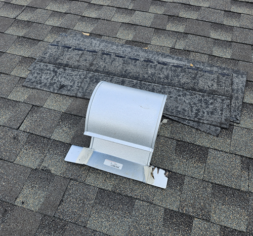 roof vent installed on a shingle roof in Fort Lauderdale house