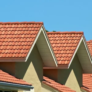 Clay tile roofing with traditional Spanish design
