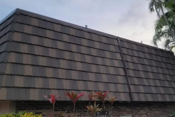 stone coated steel roof - flat profile
