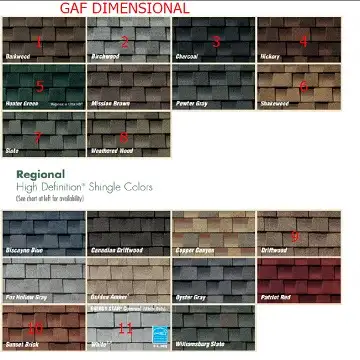 shingles catalog colors - GAF-image